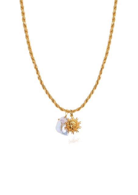 Sun In The Cloud Cord Necklace