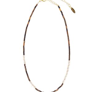 Tiger Eye Pearl Necklace