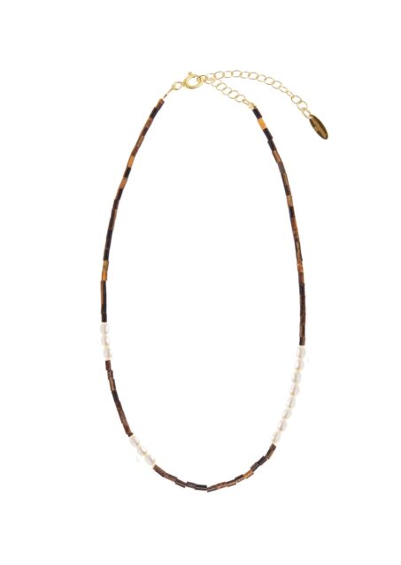 Tiger Eye Pearl Necklace