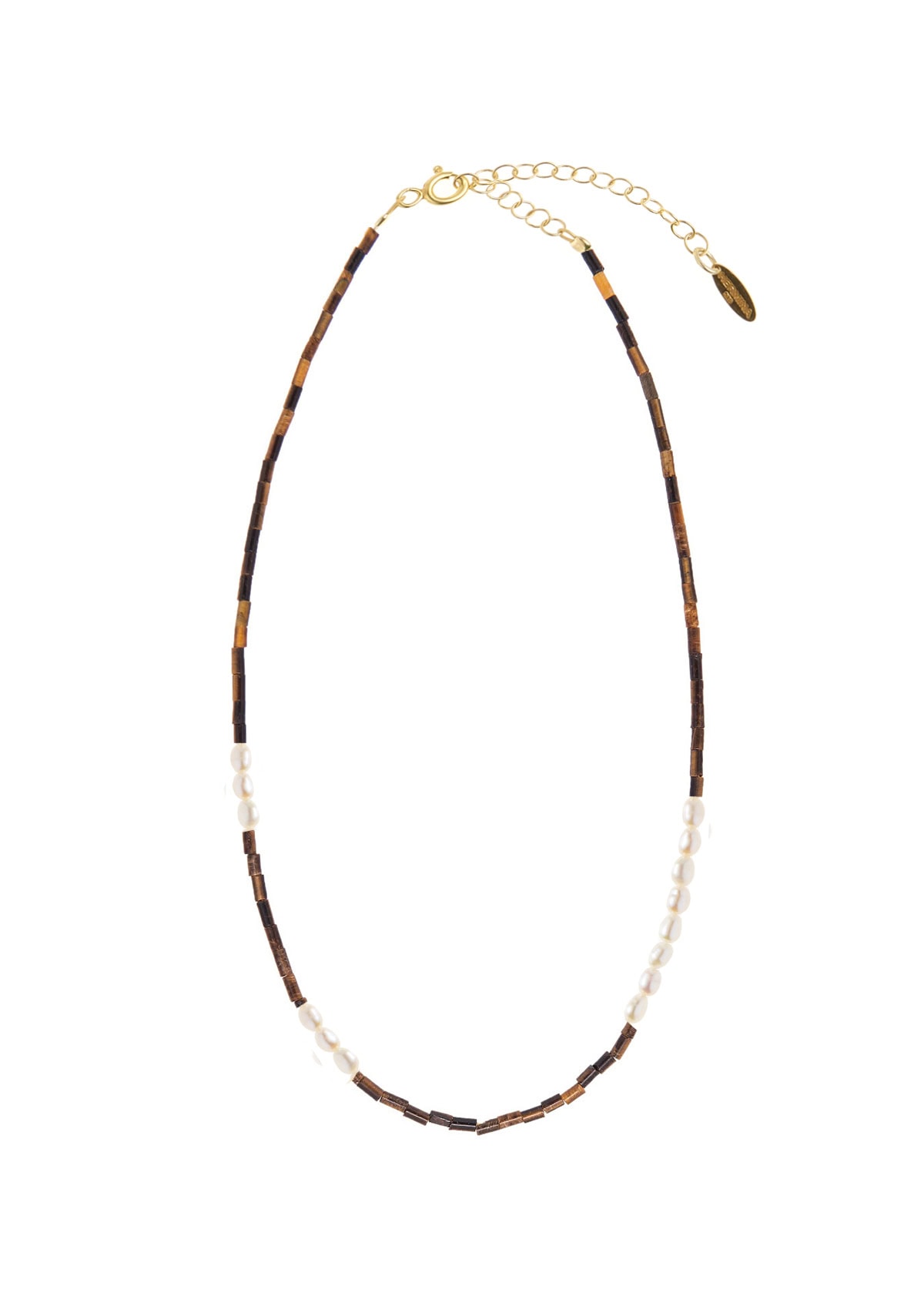 Tiger Eye Pearl Necklace Tiger Eye Pearl Necklace