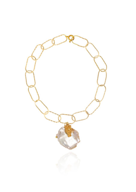 Týche Mini Galini Pearl Oval Statement Bracelet