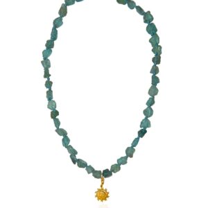 Teal Sun Mini Necklace