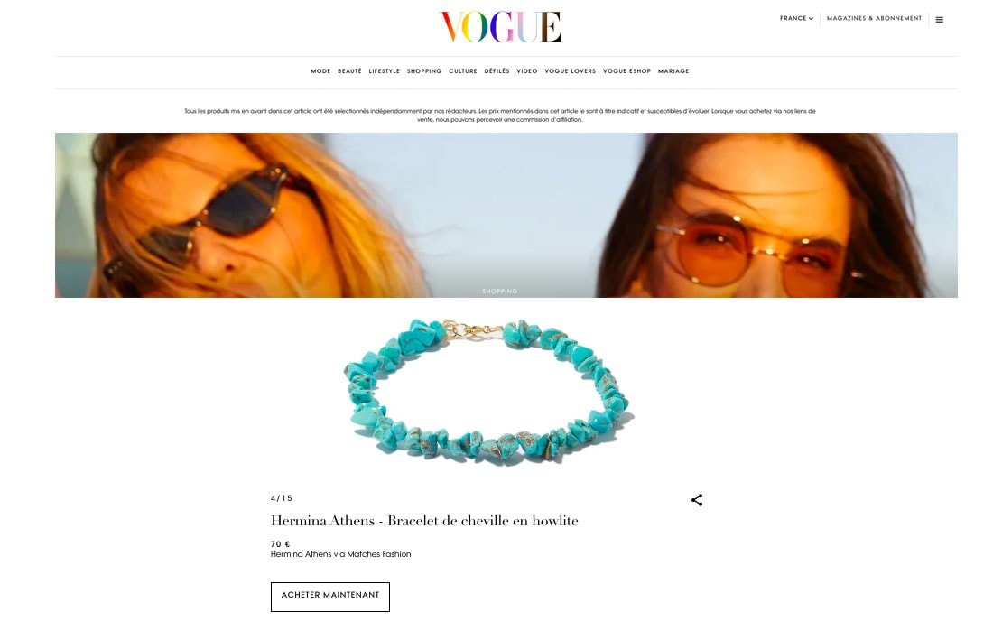 Hermina Athens in Vogue