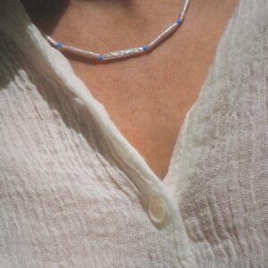 Yasemi Indigo Pearl Necklace