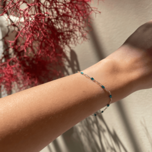 Aqua Enamel Bracelet